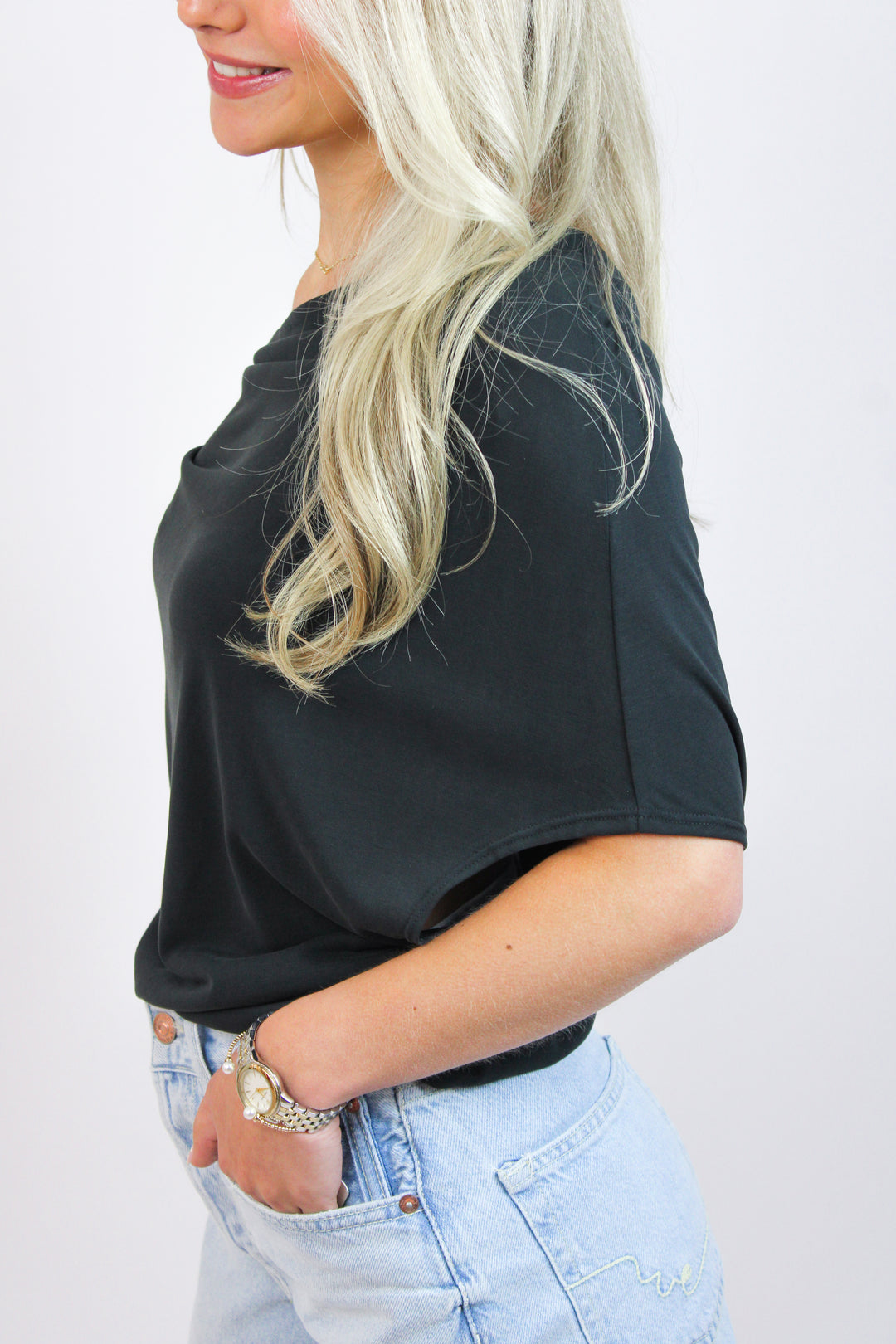 Blake Knit Top, Black
