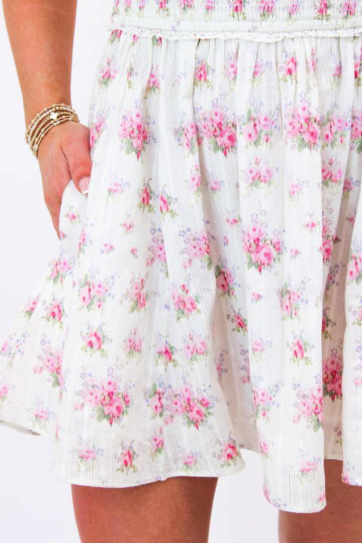 Siona Cotton Floral Mini Dress