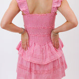 Lovine Cotton Smocked Mini Dress, Strawberry Spring