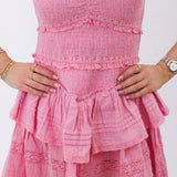 Lovine Cotton Smocked Mini Dress, Strawberry Spring