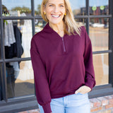 Always On The Move Pullover, Maroon