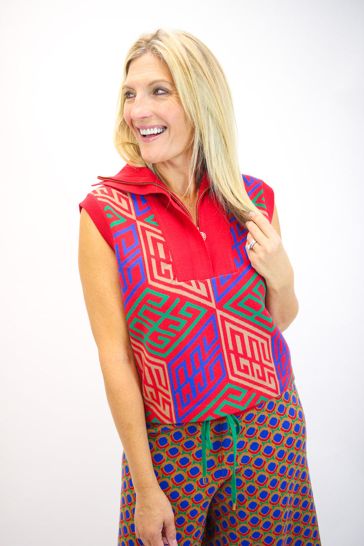 Poppy Pullover Vest, Vintage Monogram