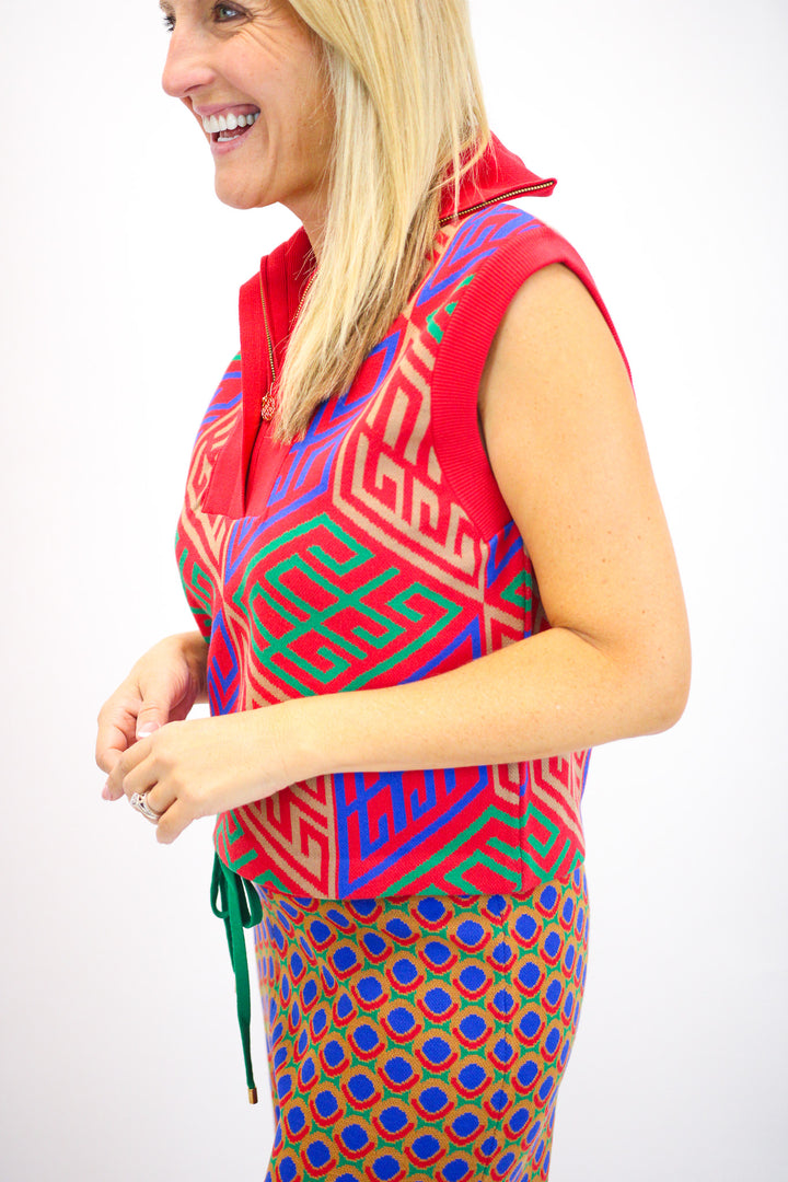 Poppy Pullover Vest, Vintage Monogram