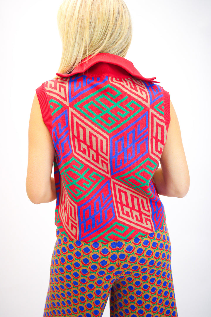 Poppy Pullover Vest, Vintage Monogram