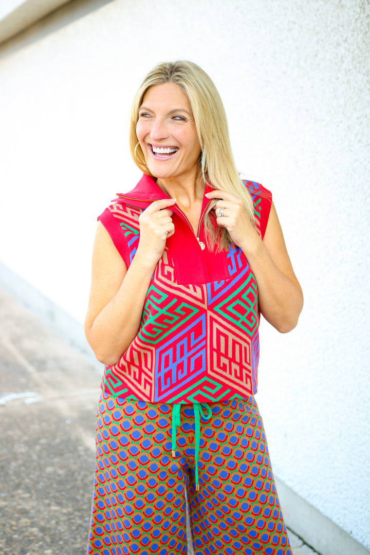Poppy Pullover Vest, Vintage Monogram