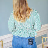 Poppy Field Blouse, Heather Green