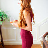 Don't Think Twice Sweater Dress, Maroon