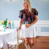 Jaipur Tiled Blouse, Black