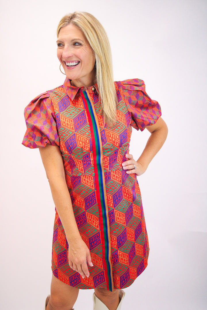 Britt Dress, Vintage Monogram