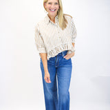 Bailey Stripe Shirt, Neutral Combo
