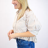 Bailey Stripe Shirt, Neutral Combo