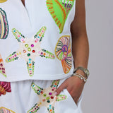 Multi Shell Tank, White