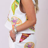Multi Shell Tank, White