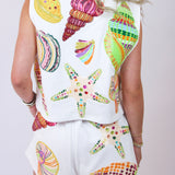 Multi Shell Tank, White