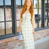 Floral Gambit Midi Dress, Cream Multi