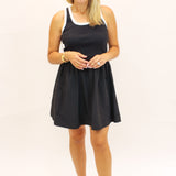Tottenham Dress, Black/White