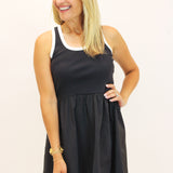 Tottenham Dress, Black/White