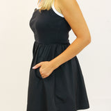 Tottenham Dress, Black/White