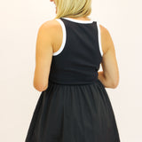 Tottenham Dress, Black/White