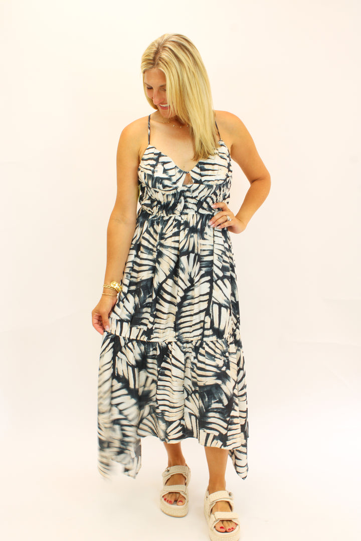 Jackie Dress, Black/White