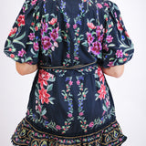 Belle Garden Mini Dress, Black