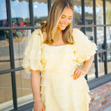 Buttercup Breeze Mini Dress, Butter