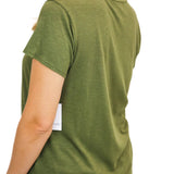 Side Slit V-Neck Tee, Italian Herb