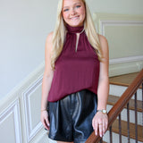 Galilea Top, Burgundy