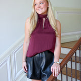 Galilea Top, Burgundy