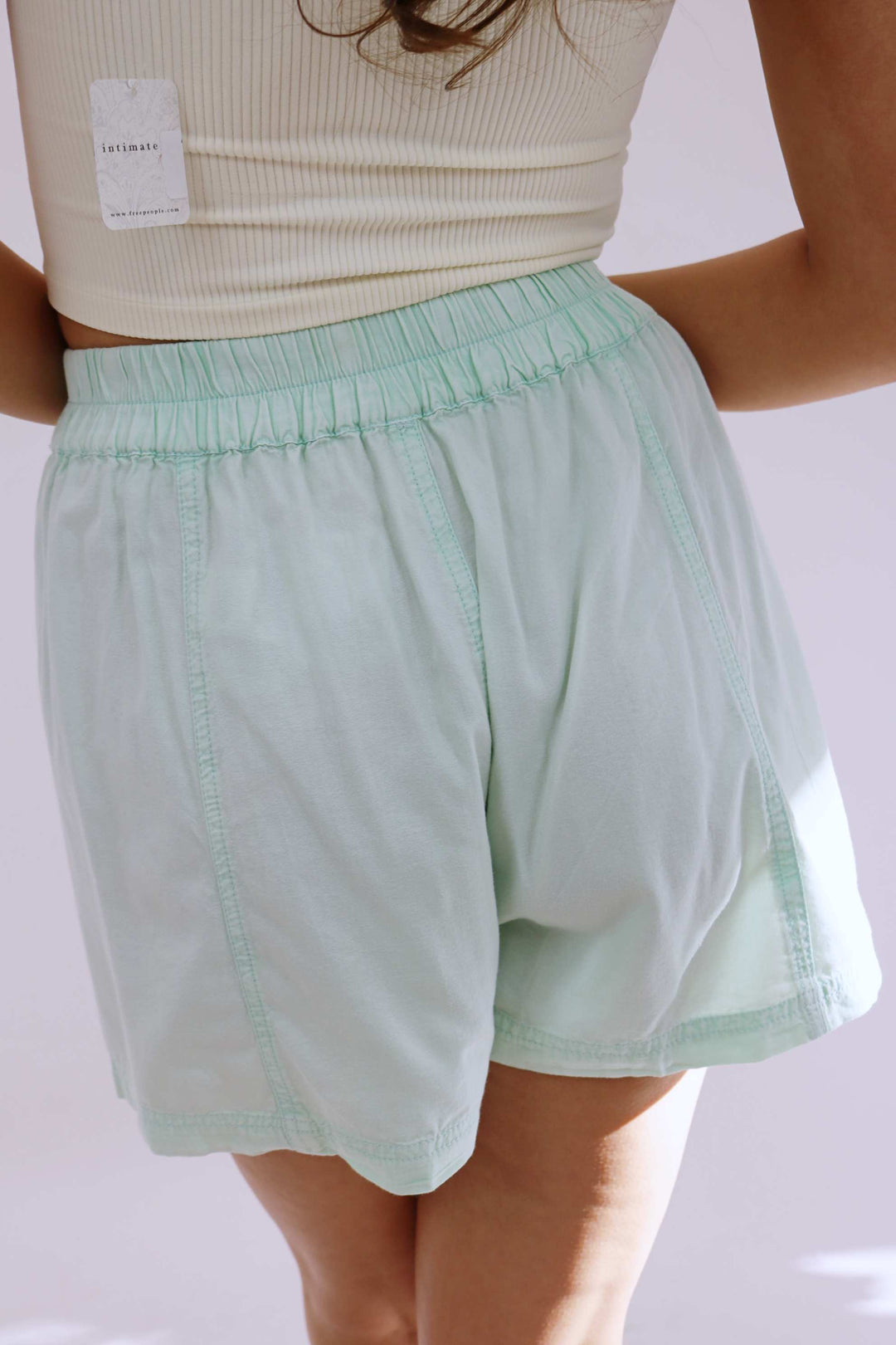 Get Free Poplin Pull on Shorts, Mineral Sea