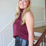 Galilea Top, Burgundy