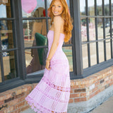 Sun Chaser Midi Dress, Lavender Pink