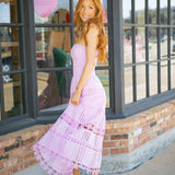 Sun Chaser Midi Dress, Lavender Pink