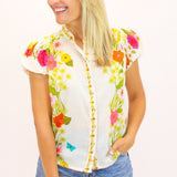 Emily Top, Wildflower Ivory