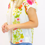 Emily Top, Wildflower Ivory