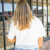 Just a Little Lace Top, Off White