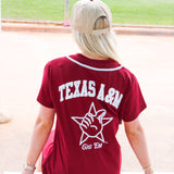 Texas A&M Baseball Jersey Tee Dress, Maroon
