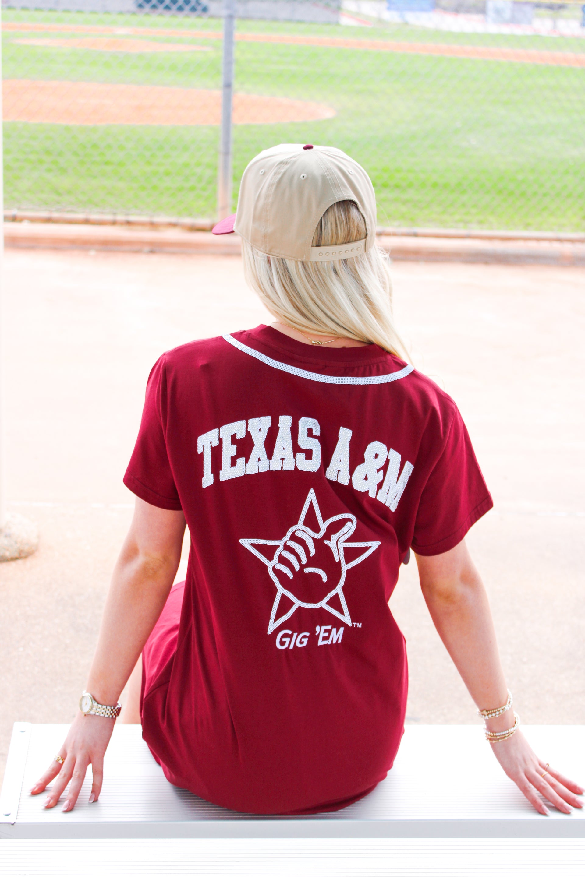 texas a&m jersey dress Texas A&M Women's Baseball Jersey Dress M