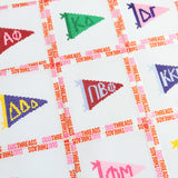 Sorority Knitted Pennant Needlepoint Canvas
