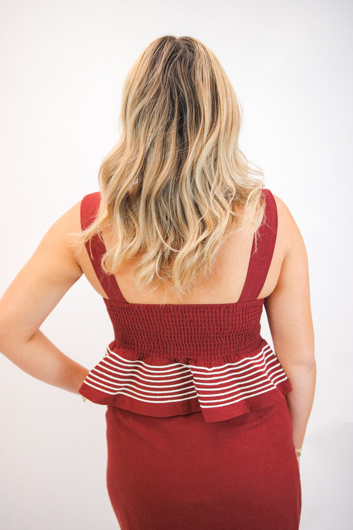 Barcelona Top, Maroon