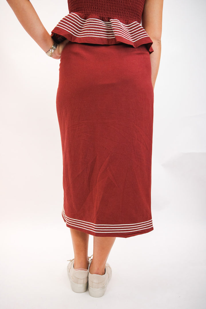 Dublin Skirt, Maroon