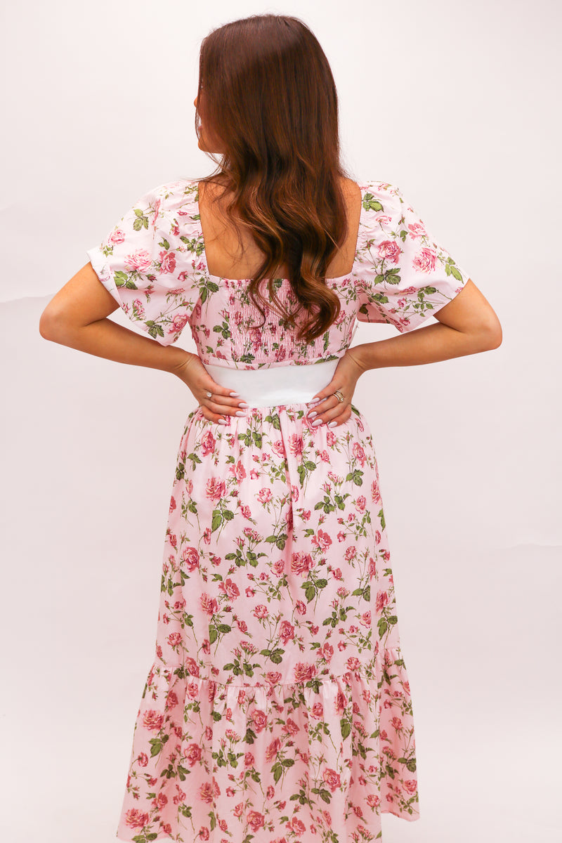 Spring Forward Maxi Dress, Pink