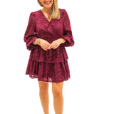 Good Intentions Tiered Mini Dress, Violet