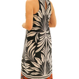 Meridian Midi Dress, Black/Rust