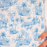 Kimberly Romper, Blue Jungle Toile