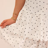 In This Moment Polka Dot Dress, White