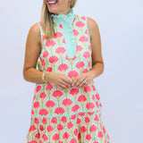 Half Past Sunset Dress, Coral
