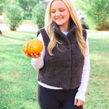 Brushed CozyChic® Puffer Vest, Carbon