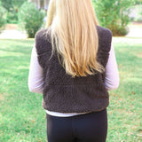 Brushed CozyChic® Puffer Vest, Carbon