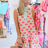 Half Past Sunset Dress, Coral